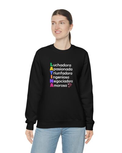 Sudadera para Latina. Moda para Latina. Regalo a mujeres latinas. Ropa de mujer  latina. Sudaderas para latinas.