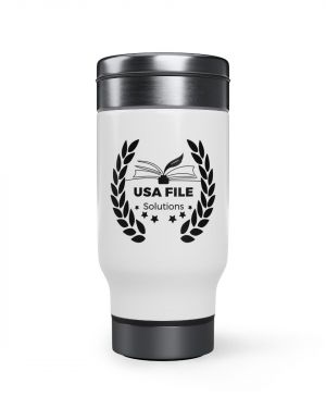 Stainless Steel Travel Mug with Handle, 14oz